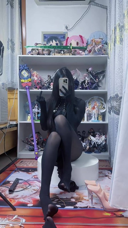 潮流飞机鞋 #黑丝