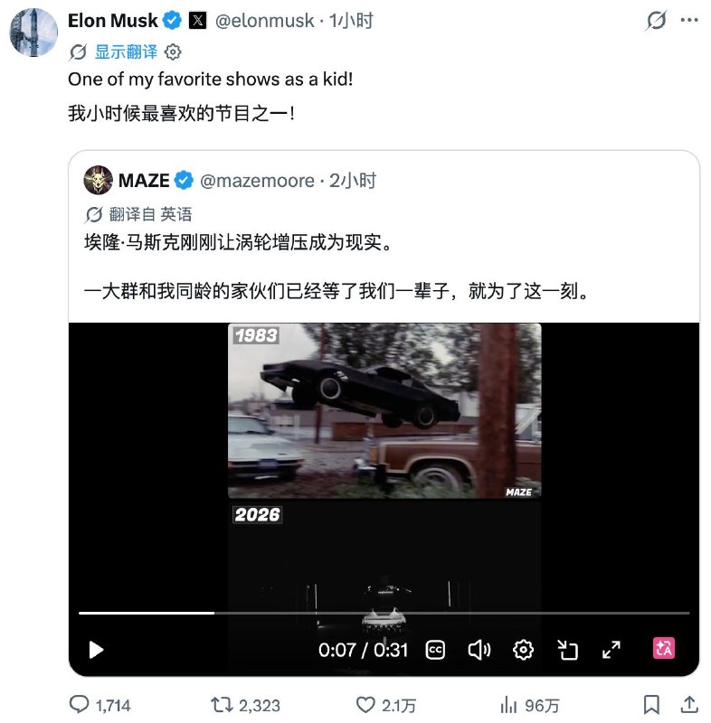 马斯克小时候最喜欢的节目
